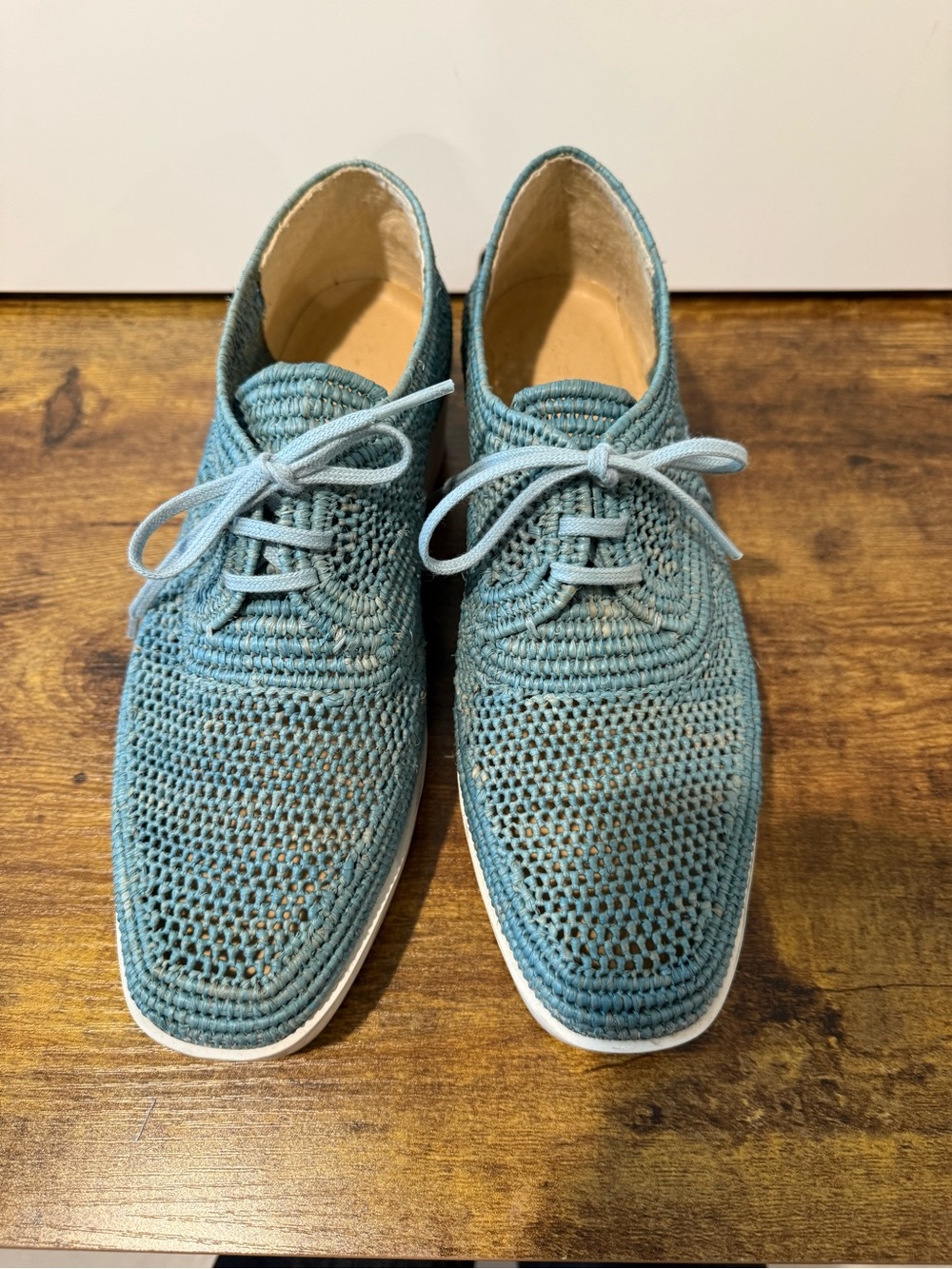 Clergerie raffia platform oxfords